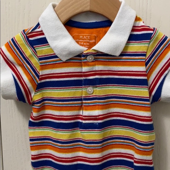 🚨4/$15🚨 The Children’s Place Striped Polo Onesie - Picture 2 of 5